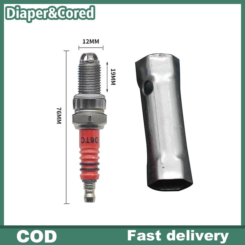 Diaper&Cored 1PCS 10mm xe máy Iridium Spark Plug ba hàm ba-cực tiết kiệm năng lượng bugi cho a7tc d8