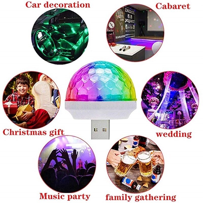 Usb Đèn Vũ Trường 7 Màu. LKP