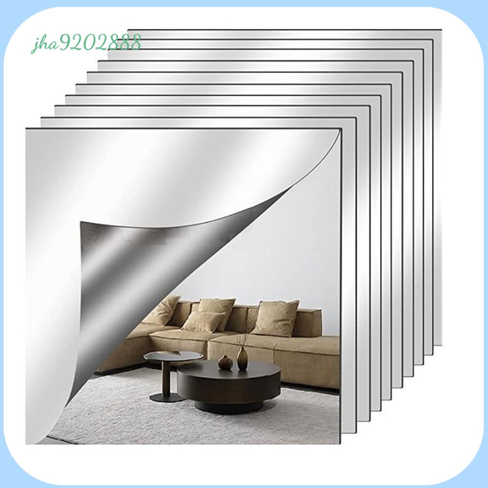 JHA9202888 1pc Tự dính Tấm gương acrylic Dày 1.6mm Không dễ vỡ Nhãn dán gương không phải kính  Thủ công DIY Gạch gương Phòng tắm