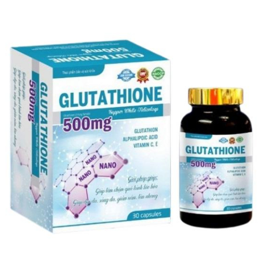 Glutathione 500mg Glutathione Super White hộp 30 viên Viên uống trắng da
