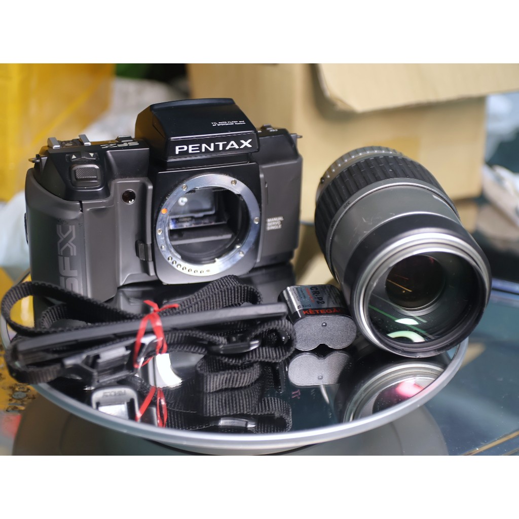 Bộ máy ảnh phim pentax + lens pentax 80-320mm (Hoạt động tốt - vui lòng tự tìm hiểu trước)