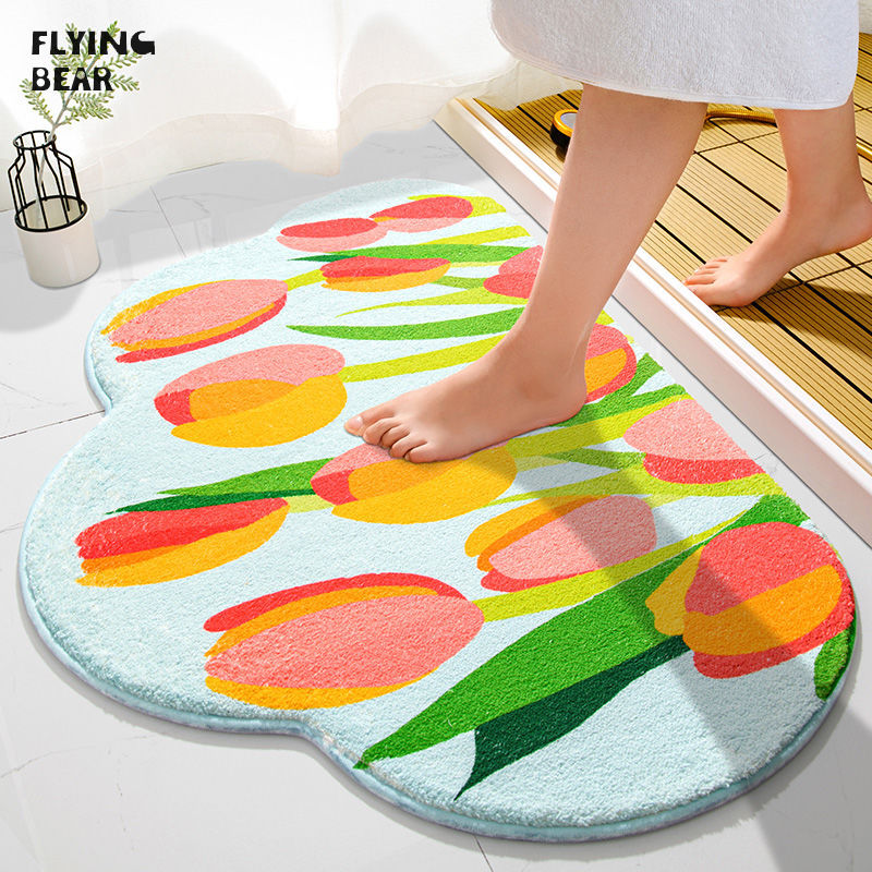 Toilet floor mat toilet non-slip carpet door mat bathroom door absorbent foot mat toilet entrance mat ราคา 68 บาท*ส่งฟรี