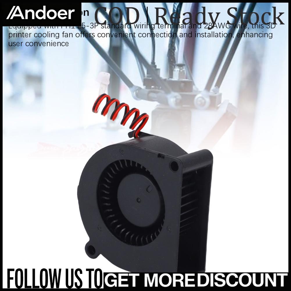 Andoer 3D Máy In Quạt Làm Mát Hotend Quạt Tản Nhiệt 2 Chiếc 24V Cao Cấp Lắp Đặt Dễ Dàng PH1.25-3P Nhà Ga Cho SV08 Giá 193,000 Đồng*Miễn phí vận chuyển