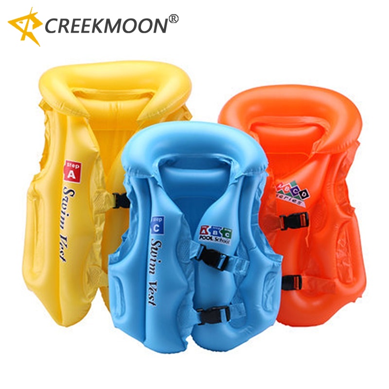 Kids Baby Life Jackets Inflatable Swim Vest PVC Children Assisted inflatable Swimwear For Water Sport Swimming Pool Accessories