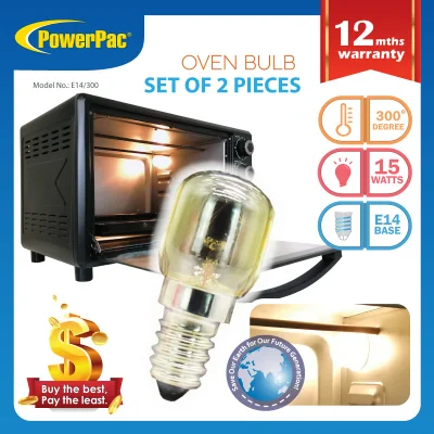 PowerPac 2x Oven bulb 300 degree E14 warm white 15W (E14/300)