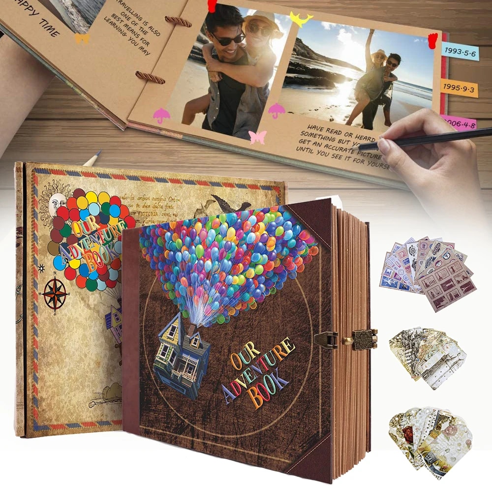 DIY Handmade Album Scrapbook Our Adventure Book Movie Up Travel Scrapbook For Anniversary Wedding Travelling Valentines Gifts ราคา 1,897 บาท*ส่งฟรี