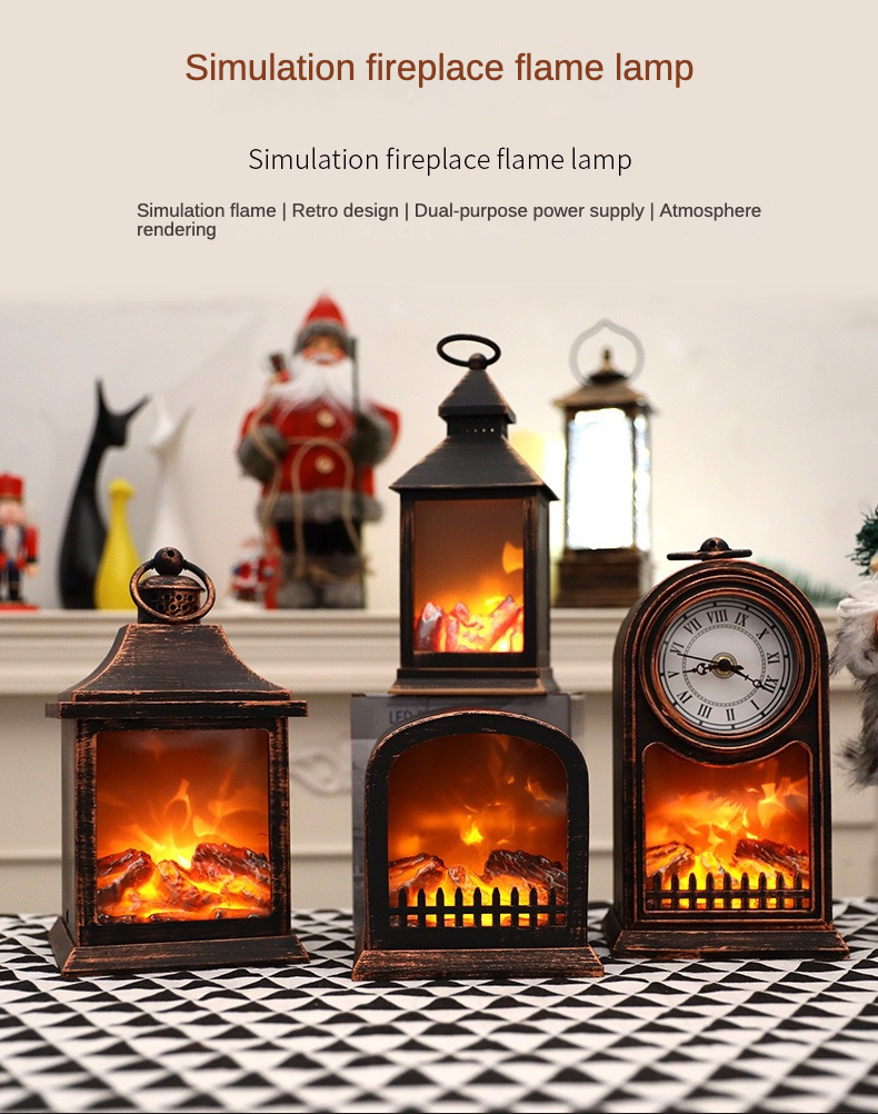 American LED fireplace lamp flame lamp desktop hanging window crafts decorative stove ornaments