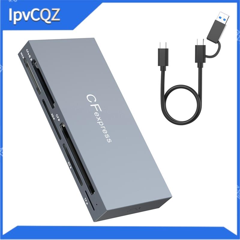 6 in 1 CFexpress Type B Card Reader for CFexpress Type B/SD/TF//XD/MS,USB 3.2 Gen 2 10Gbps CFexpress Adapter Memory