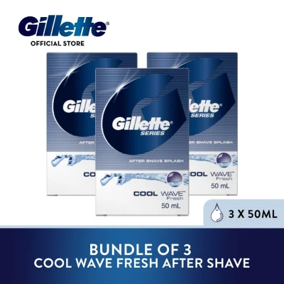 [Bundle of 3] Gillette Series Cool Wave Fresh After Shave Splash 50ml