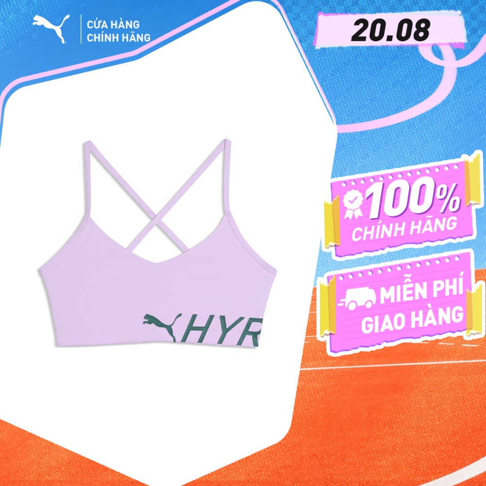 Áo Ngực Thể Thao Tập Luyện PUMA Nữ W HYROX STRAPPY PWRMODE BRA Light Lavender Màu Tím