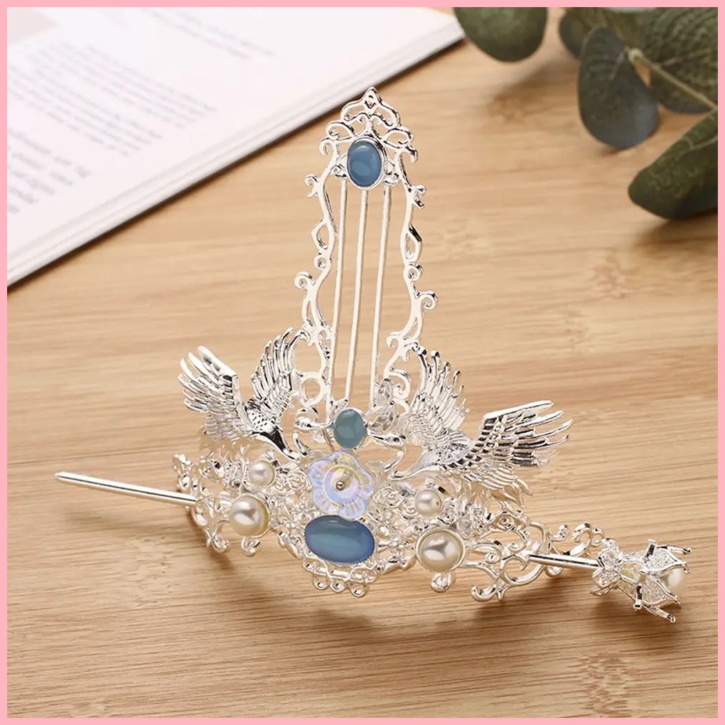 [HOT HAIR ACCESSORIES 153 ] Hair Chinese Style Hair Accessories Photo Props Hanfu Hairpin Ancient Style Hair Crown Crane Hair Stick Hairstyle Design Tool
