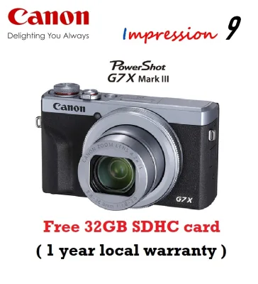 Canon PowerShot G7 X Mark III Digital Camera (Silver) Free 32GB card ( 1 year local warranty )