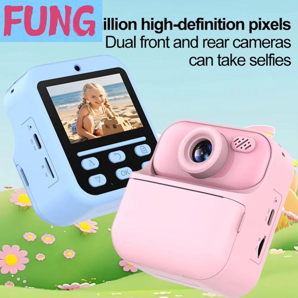 FUNG พร้อมกระดาษพิมพ์ กล้องถ่ายภาพความร้อน หน้าจอ HD ขนาด 24 นิ้ว เลนส์คู่ ของเล่นพิมพ์ภาพทันทีขนาดเล็ก พกพาได้ พิมพ์ได้ด้วยคลิกเดียว กล้องดิจิตอลสำหรับเด็ก ของขวัญวันเกิด ราคา 581 บาท*ส่งฟรี