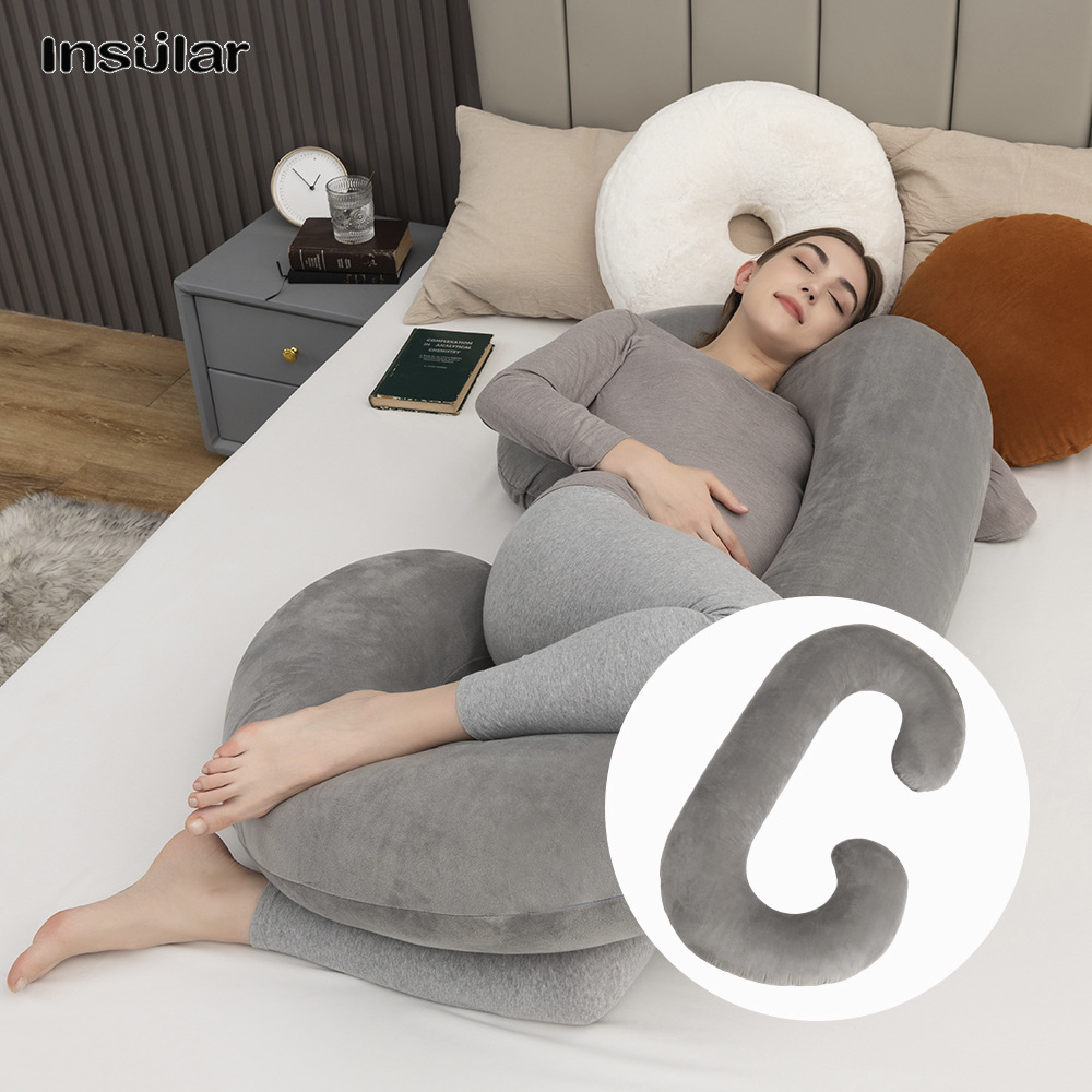 Insular Multifunctional Crystal Velvet Pregnant Women s Pillow with Waist