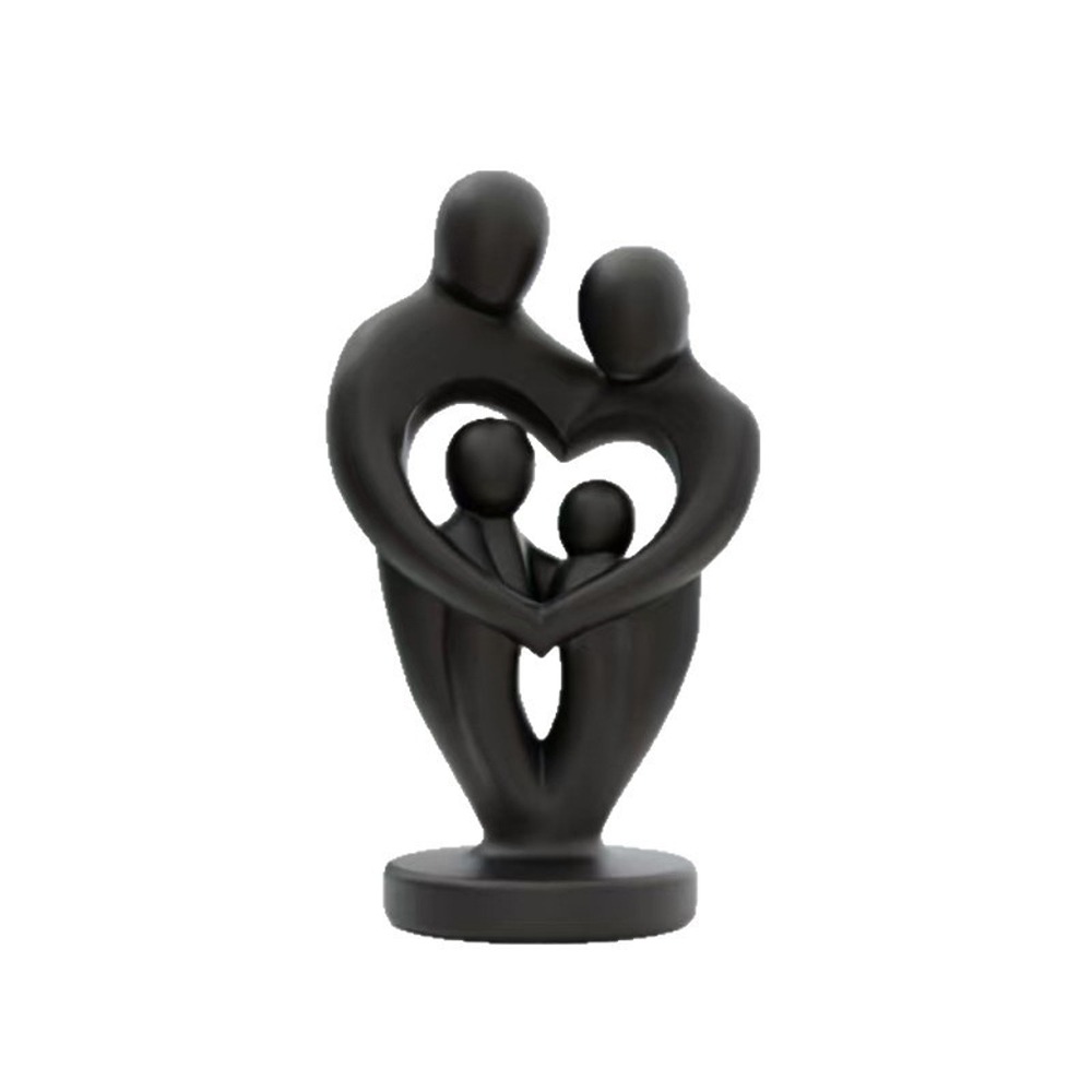 NCNC 3D Printed Abstract Family Sculpture Modern Unique Sculpture of A Family of Four Funny Plastic Minimalist Figure Statue Modern Home Decor