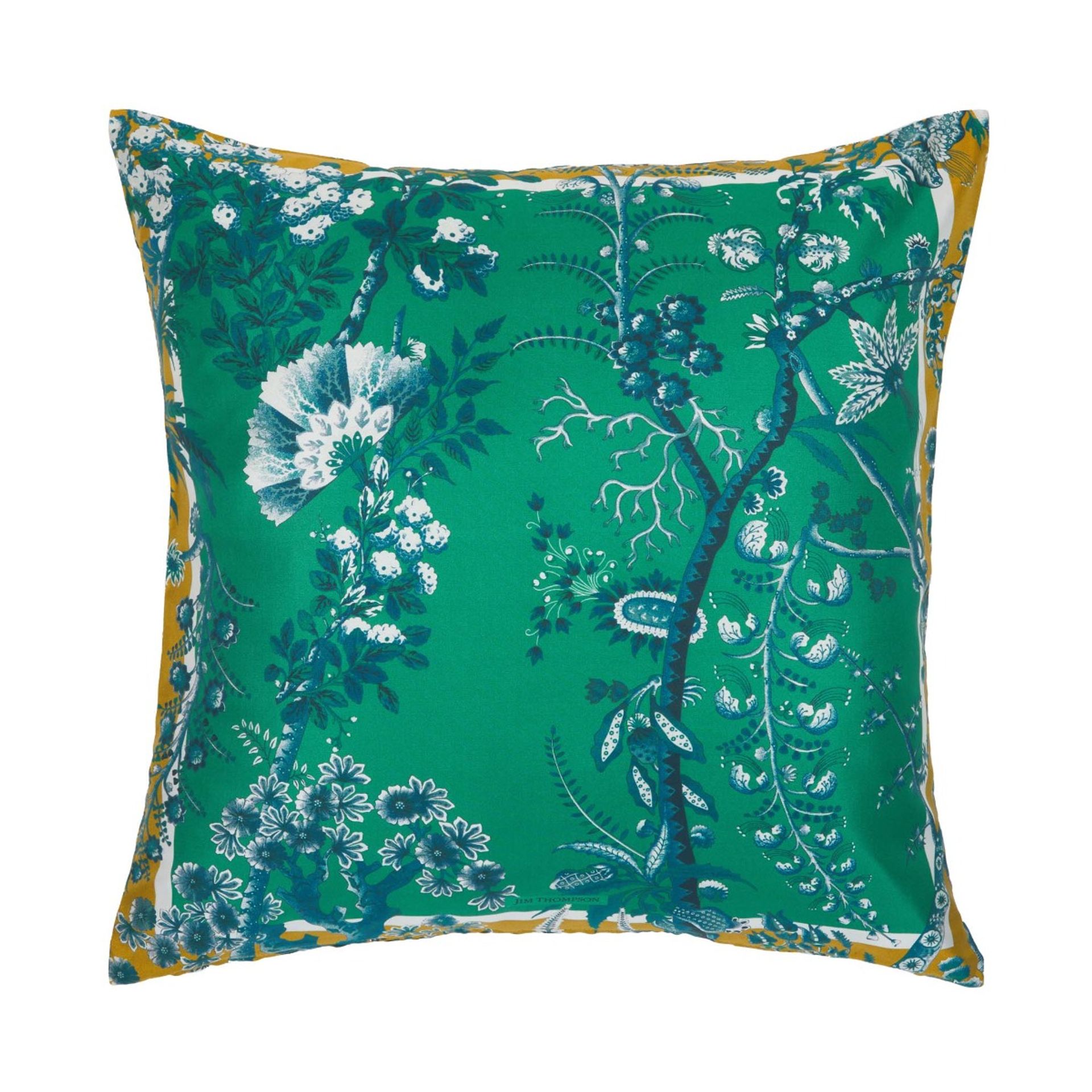 Tree of Life Silk Cushion Cover 18" - Green ราคา 1,680 บาท*ส่งฟรี
