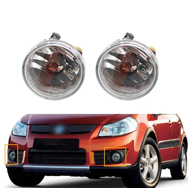 1Pair Car Front Bumper Fog Lights Assembly Driving Lamp Foglight for SX4