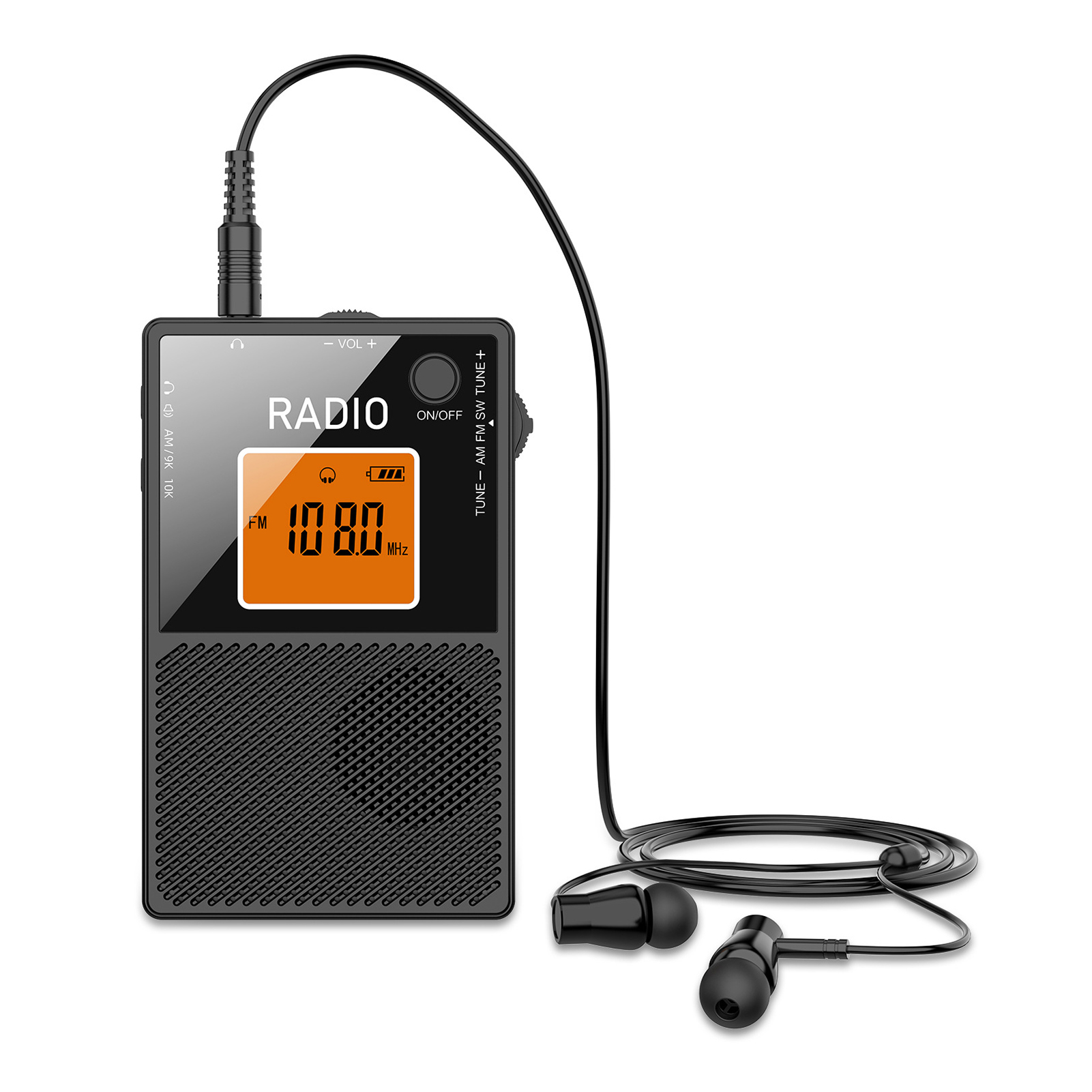 Cao Rõ Ràng Loa Đài Phát Thanh Nhỏ Gọn Thiết Kế Thẻ Đài Phát Thanh di động có thể sạc lại AM FM rađiô sóng ngắn Với âm thanh nổi Thẻ đèn nền LCD Máy thu kỹ thuật số Cho ngoài trời cho nhà ở Du Lịch cứu sống khẩn cấp