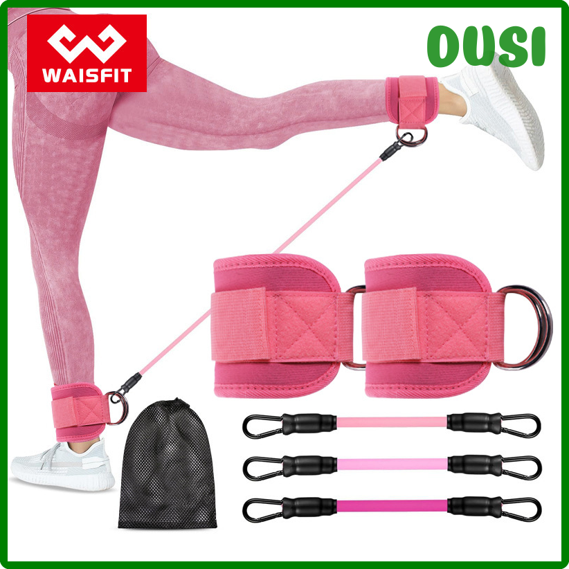 [DUSI] 10-30lbs Hip Training Kick Pull Rope Ankle Buckle Strap Fitness Leg Speed Trainer Gym Fitness Accessories Sets Leg Puller ✬✫✩