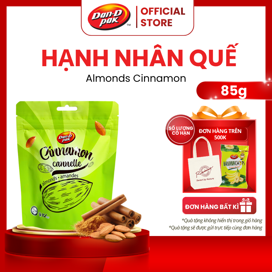 Hạnh Nhân Vị Quế Ăn Vặt Lành Mạnh I Almonds Cinnamon I 85g