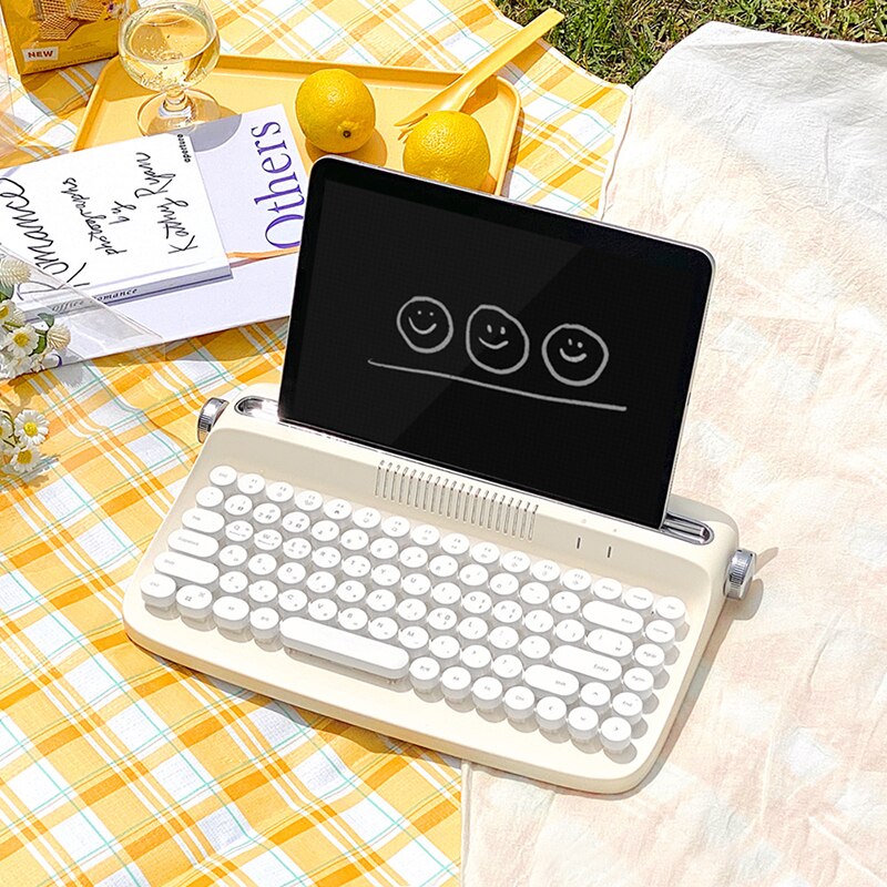 Hot Sale ACTTO Bluetooth Retro Keyboard Office Tablet Handphone Computer