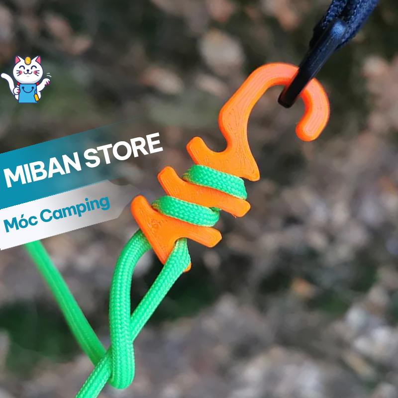 Móc dây dù , dây paracord - phụ kiện cắm trại, dựng lều , bạt
