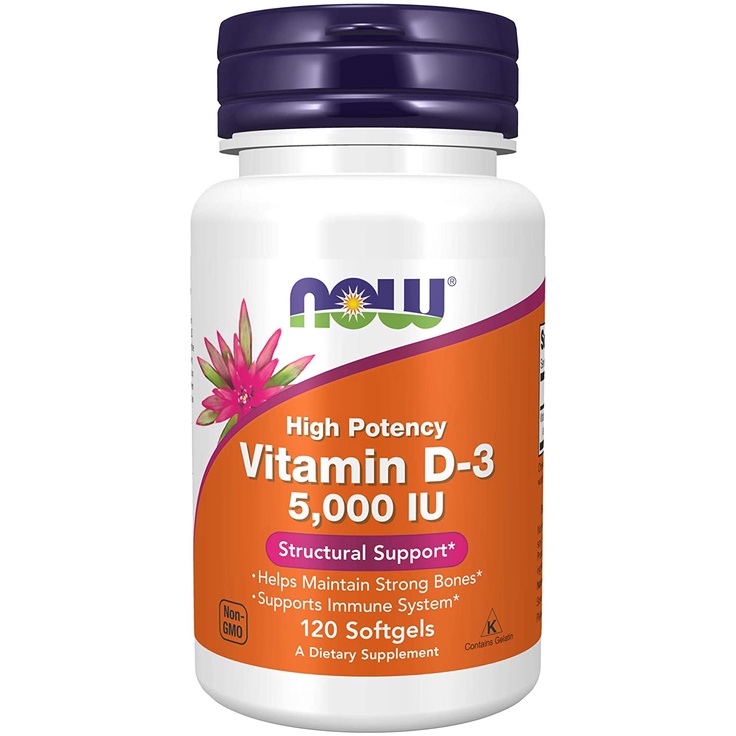 Now Vitamin D3 Hỗ Trợ Xương Khớp Tăng Miễn Dịch Now Vitamin D3 5000IU 120 Viên và 240 Viên - SẢN PHẨ