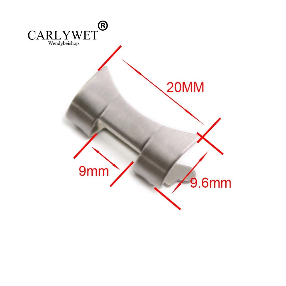 Carlywet 22mmSilver Jubilee Solid Screw link Hollow CurvedEnd