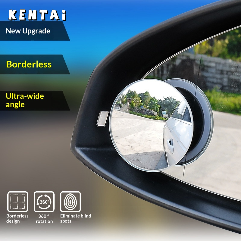 KENTAI กระจกมองข้างกลมติดรถยนต์ 360 องศา ลดจุดบอด ช่วยมองหลังขณะถอยรถ ความคมชัดสูง ติดได้ง่าย - ยี่ห้อ KENTAI ราคา 26 บาท*ส่งฟรี