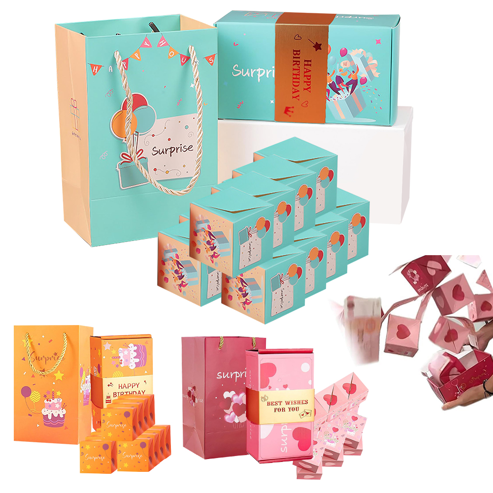 9TH 12/16/20Pcs Surprise Box Creative Pop Out Gift Box Unique Bouncing Money Box Luxury for Birthday Anniversary Valentine