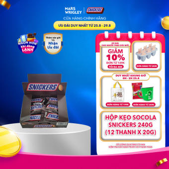 Hộp Kẹo Socola Snickers 240g (12 thanh x 20g)