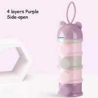 Oldlaiben 4/3 Layers Baby Milk Powder Storage Container Feeding Box Milk Portable Non-Leakage Baby Milk Case