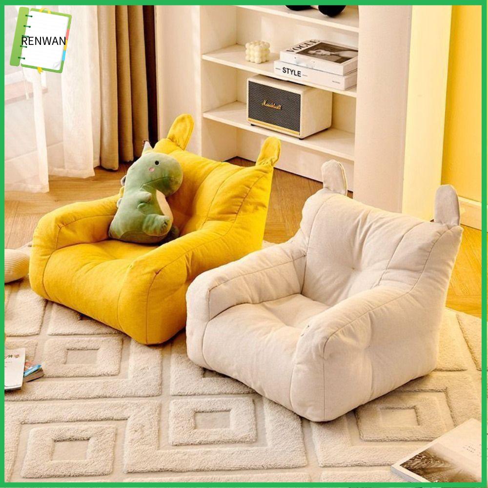 RENWAN Thoải mái Ghế Sofa Nhỏ Tiện dụng với túi lưu trữ Ghế sofa cotton có thể giặt được Dễ thương cho trẻ em Mềm mại Ghế Sofa Lười Phòng Khách Dành cho bé trai và bé gái