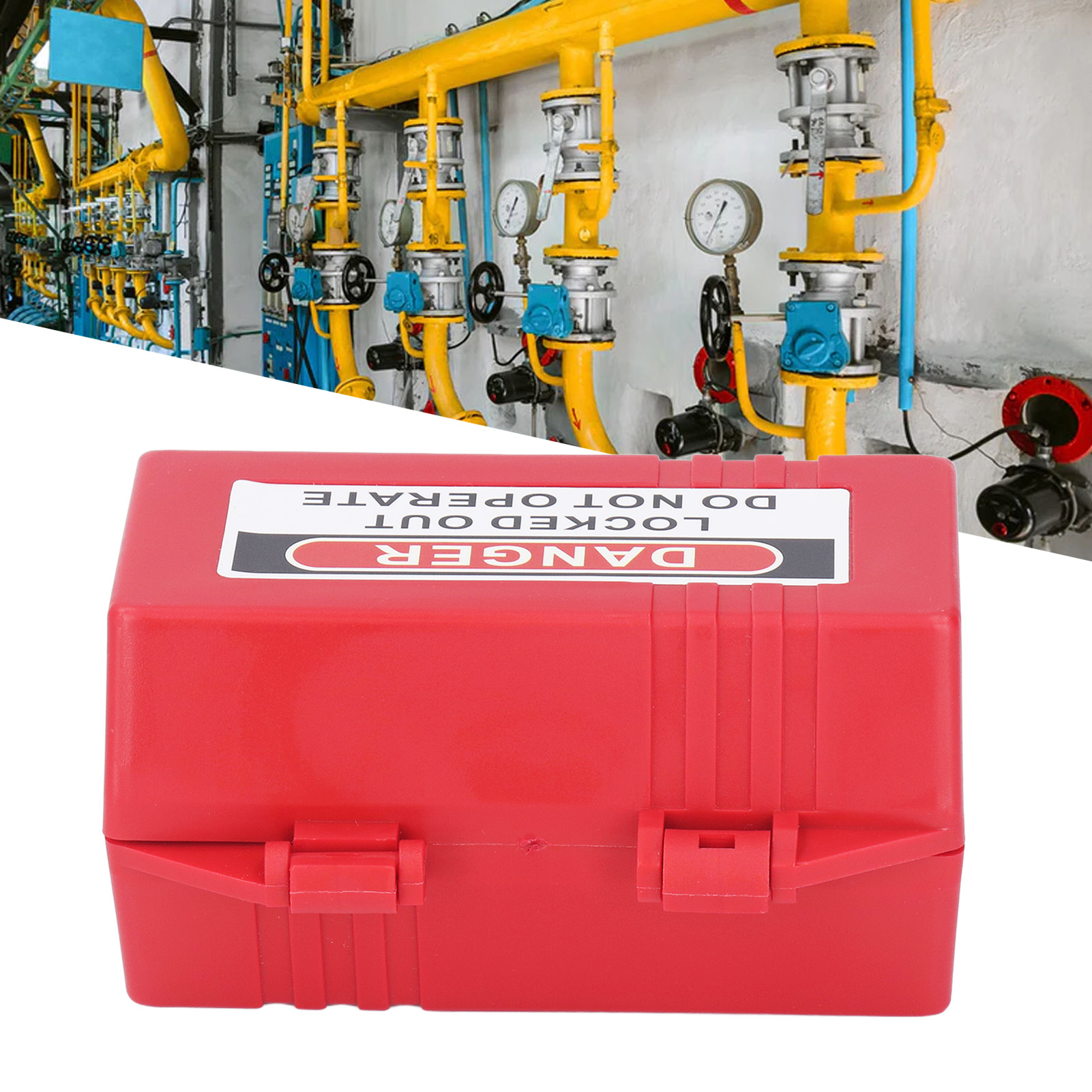 Garosa Thiết bị khóa phích cắm điện Chất liệu PP Hộp khóa dây nguồn cho dây nịt đường kính 18mm 2 56x2 56x4 65in màu đỏ cho sản xuất ô tô