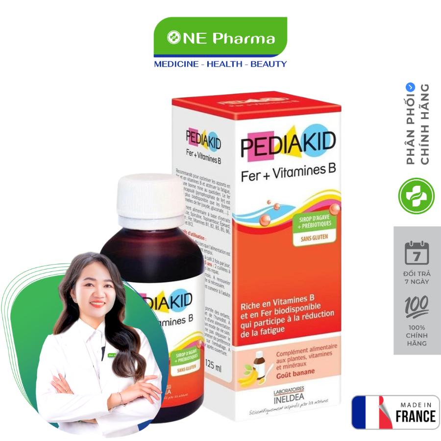 [DATE 09/2026] Siro Pediakid Fer + Vitamines B Bổ Sung Sắt Và Vitamin Nhóm B Cho Bé - 125ml