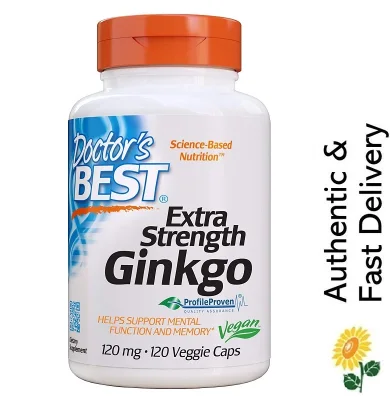 [In-Stock] Doctor's Best Extra Strength Ginkgo 120 mg, 120 Veggie Capsules [Brain & Memory]