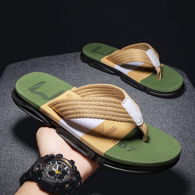 Mùa hè Dép xỏ nam Hot Bán dép khô nhanh mềm Slide nam đường phố dép đi biển Casual Flip Flops giày dép trong nhà