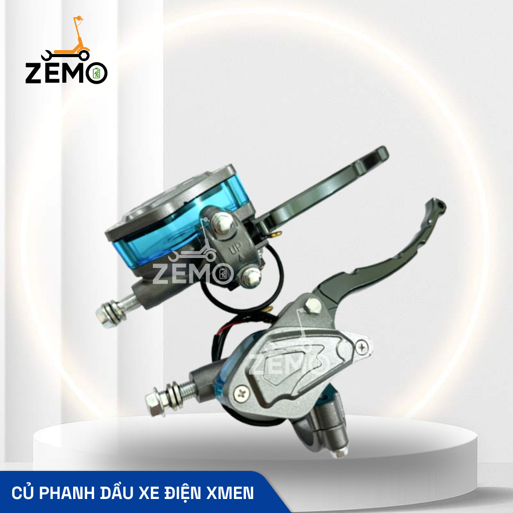Củ tay phanh dầu xe điện Xmen kèm bình dầu