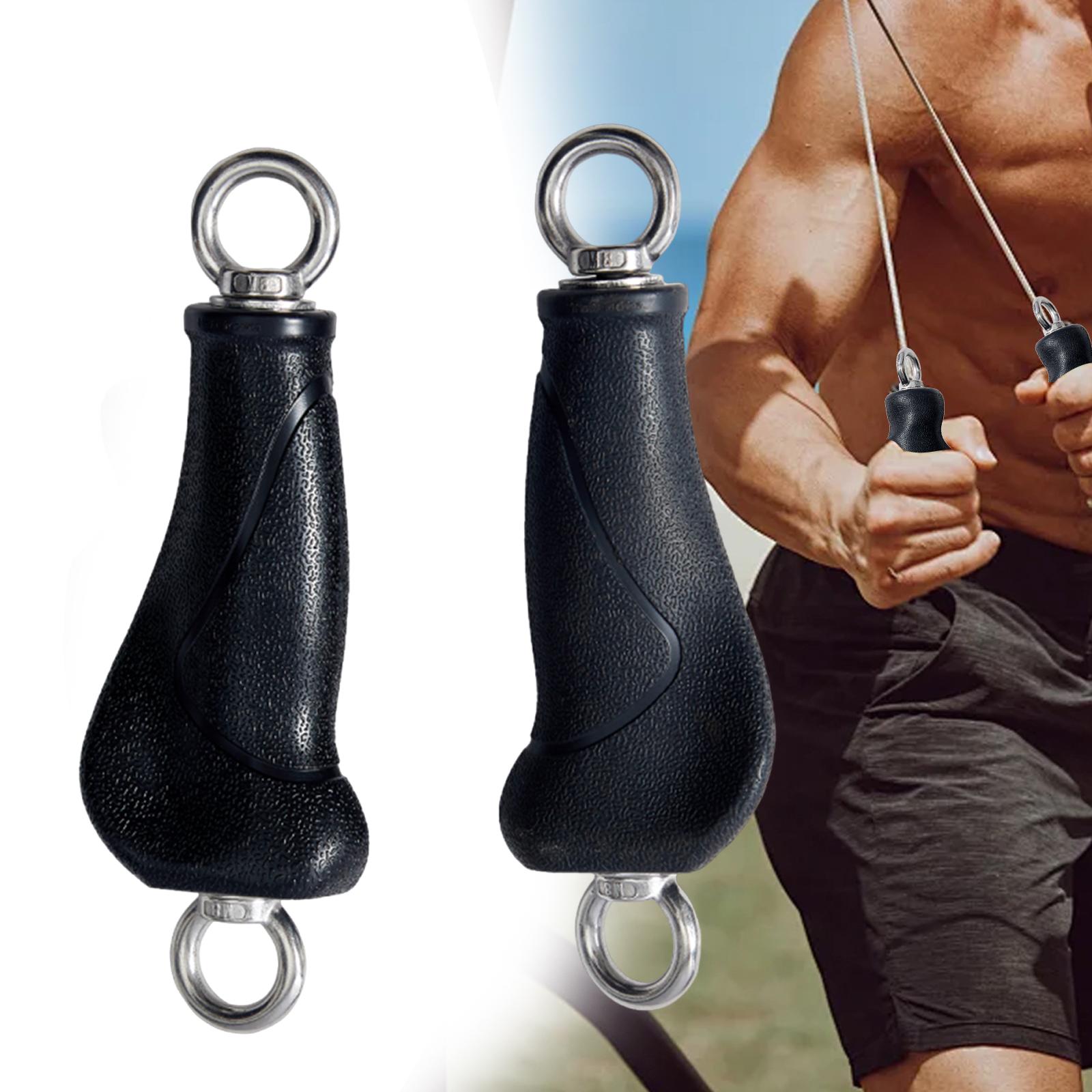 FeLike 2x Pull up Grips Exercise Handles Grips Climbing Hold Grips Triceps Handles with Rings for Bodybuilding Exerciser Training