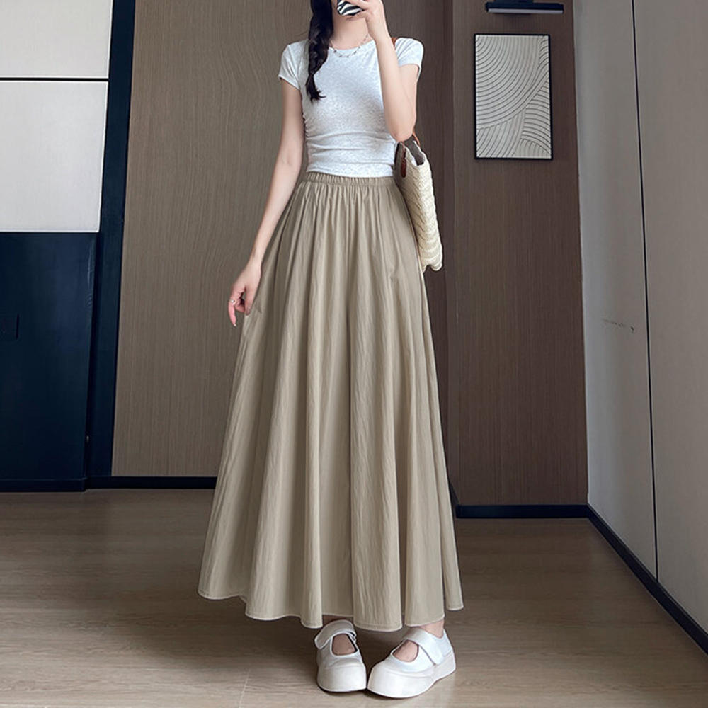 BRANCHÉ กางเกงสำหรับผู้หญิงในช่วงฤดูร้อนที่เรียบง่ายสบายธรรมดาเต็มความยาวเอวสูงขากว้างทุกวันกางเกงพื้นฐาน B250325 ราคา 331 บาท*ส่งฟรี