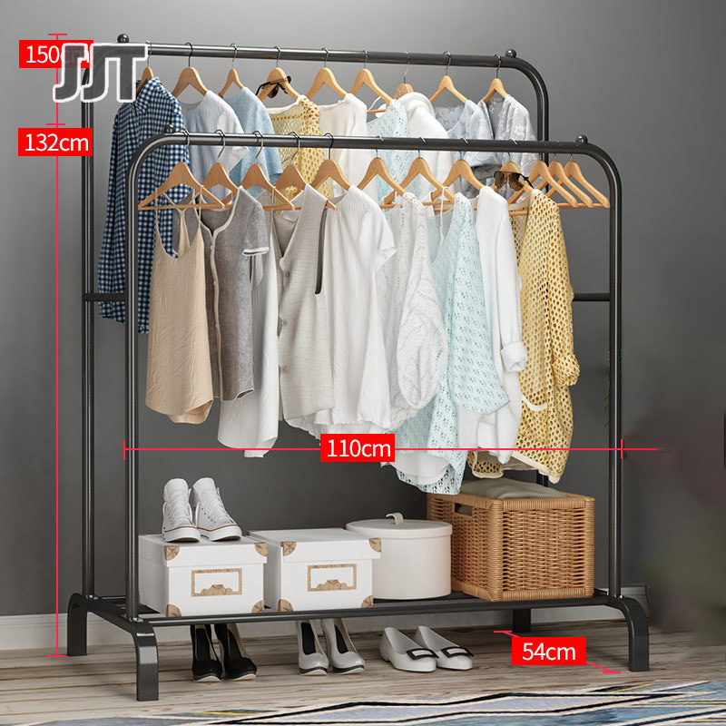 hanger Floor hanger clothes stand Bedroom household hanger Simple clothes drying rod for indoor balcony Movable folding storage clothes hanger ราคา 439 บาท*ส่งฟรี