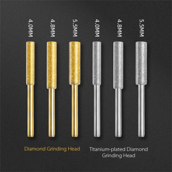 8 cái lưỡi cưa 4/4.8/5.5mm mạ titan Dụng cụ mài dao kim cương độ cứng cao dũa cưa xích điện dụng cụ nghiền và xay cưa Bộ
