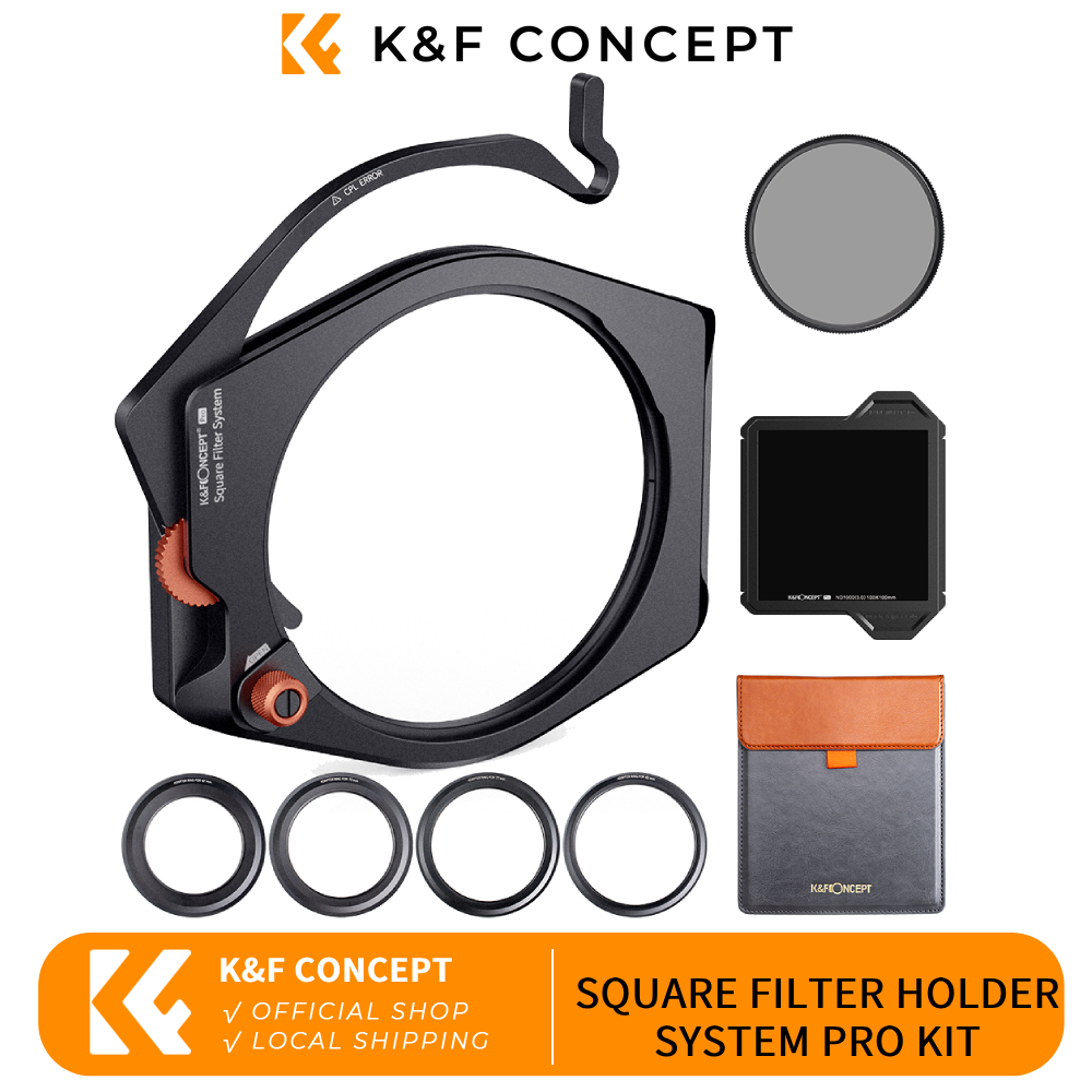 K & F Concept Bộ giá đỡ Bộ lọc vuông Pro giá đỡ Bộ lọc phân cực tròn 95mm