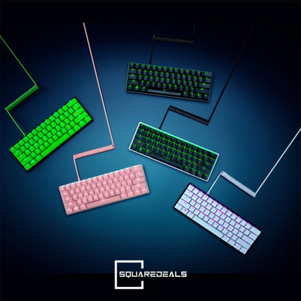 Razer PBT Keycap + Coiled Matching Braided Fiber Cable Upgrade Set All Colors Singapore