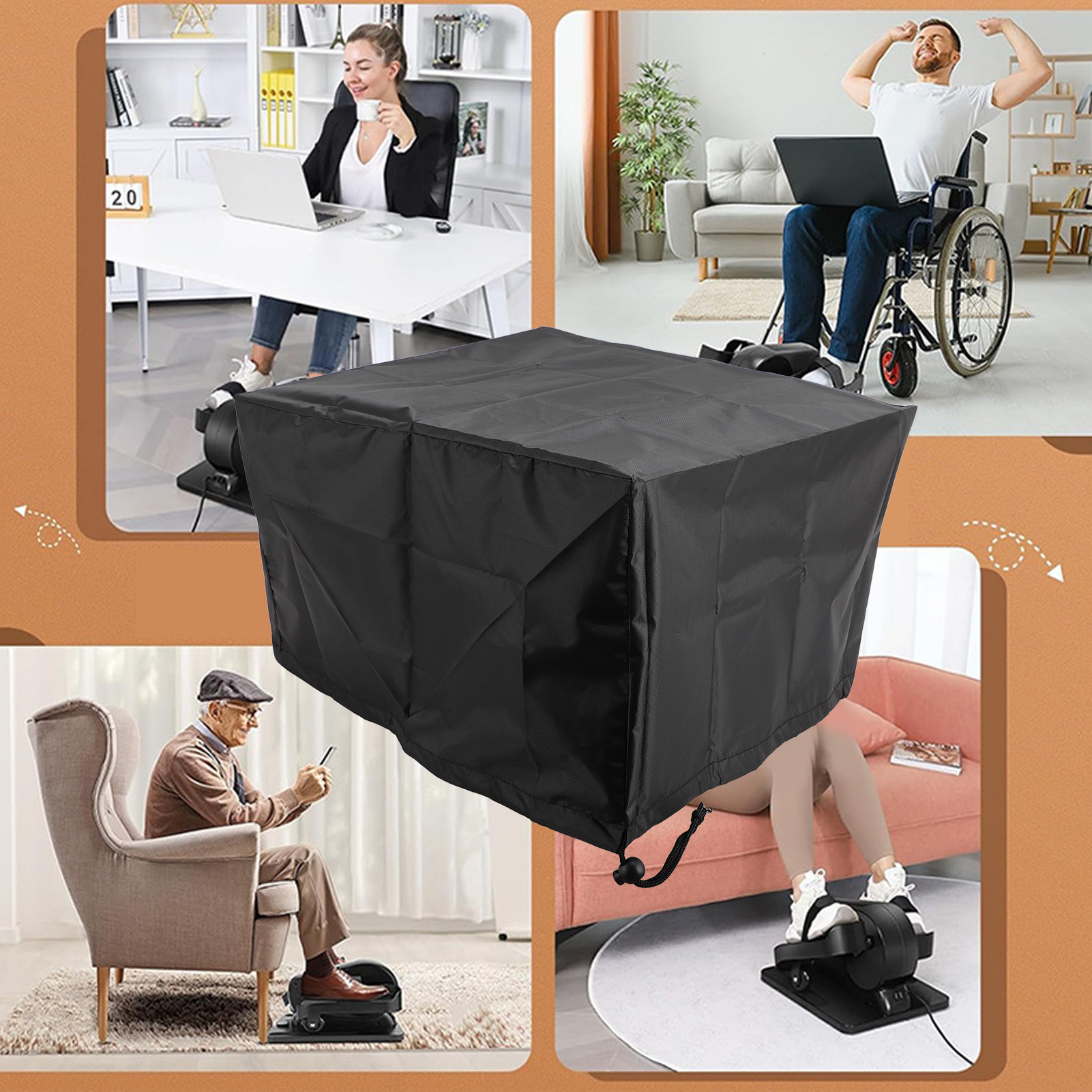 420D nước Elip huấn luyện viên bao gồm chống bụi với điện Exerciser bìa cho nhà sử dụng lý tưởng cho của bạn dưới bàn máy Elip (nhỏ)