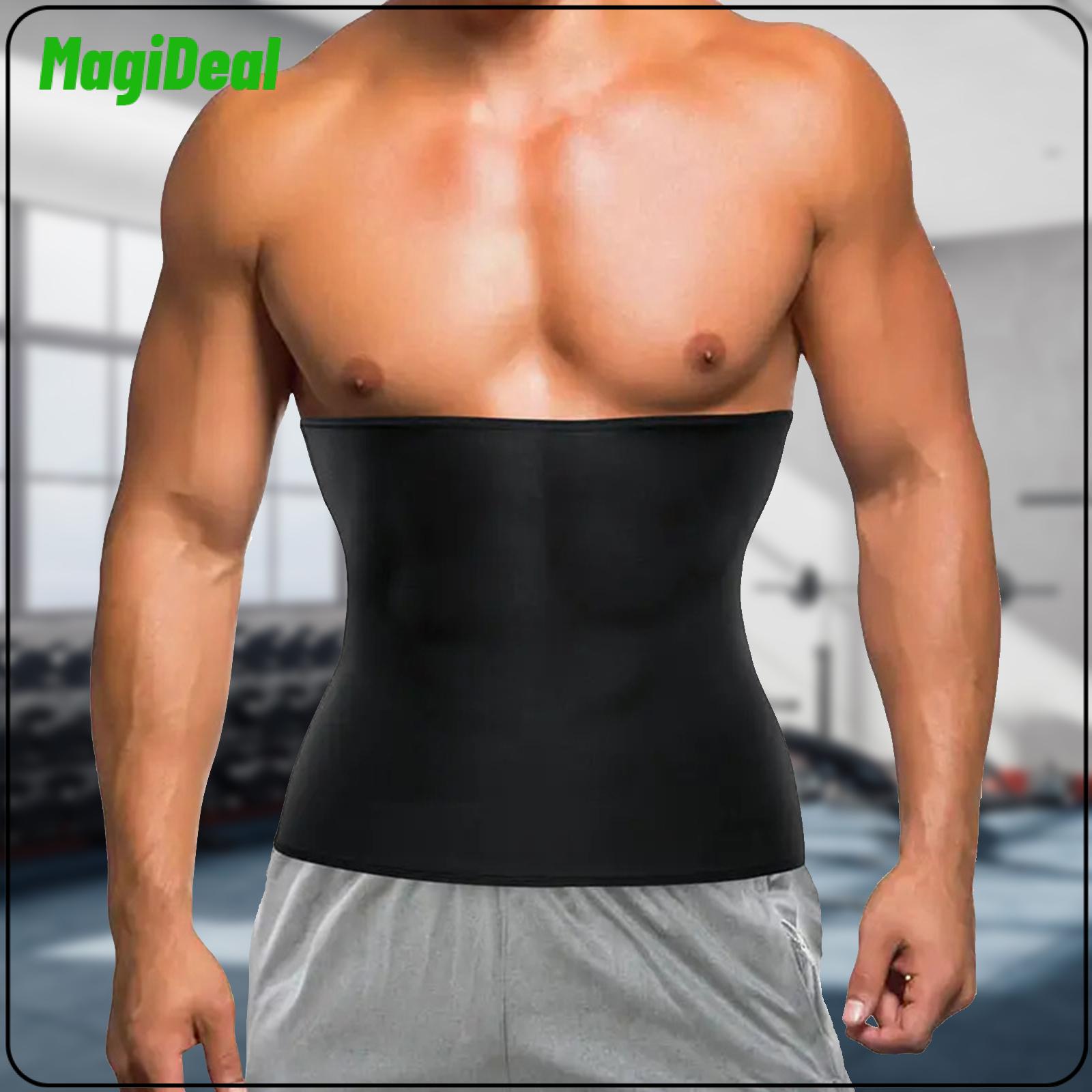 MagiDeal Sweat Waist Trimmer Belt, Waist Cincher Stomach Wrap, Elastic Shapewear Waist