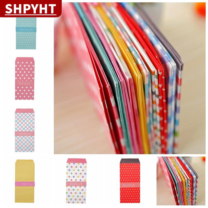 [COD] SHPYHT 5 chiếc/1 gói phong bì đầy màu sắc quà tặng nhỏ Phong Bì thủ công cho thư mời