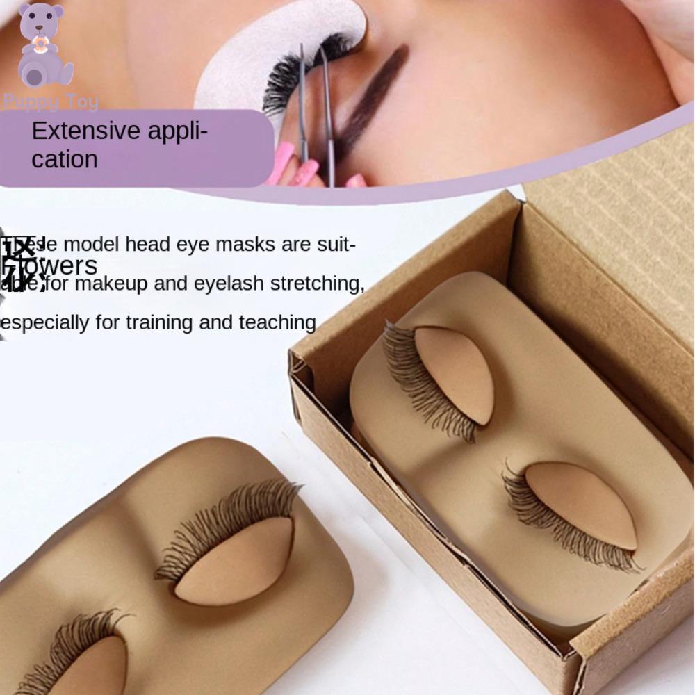 TESDFD Silicone Màn hình nối mi PVC. Mắt có thể tháo rời Đầu đào tạo ghép mi Có thể tháo rời Mềm mại Dụng cụ thực hành mi Người mới