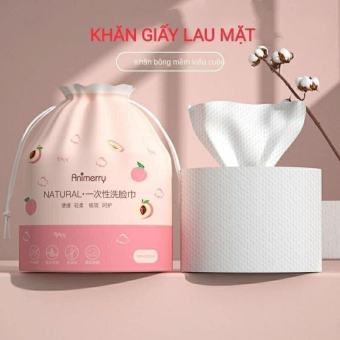 Khăn Lau Mặt Dùng 1 Lần Cotton Hatsu, Animerry. Khăn mặt khô Animerry dùng 1 lần lau khô, lau ướt , Giấy lau mặt dùng mộ