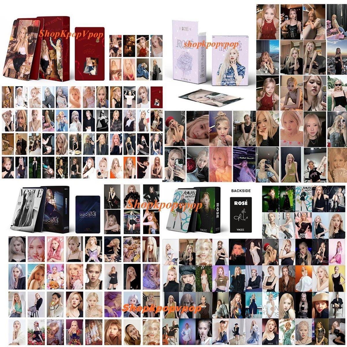 Tổng hợp mẫu hộp 55 card rosé blackpink lomo rosé 2024
